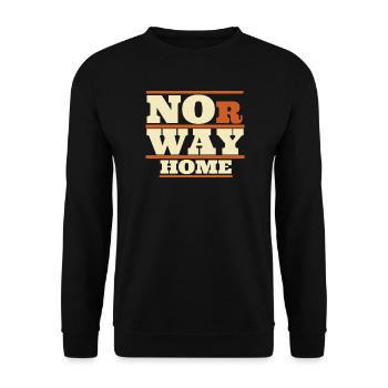 Norway Home Retro Typo - Unisex Pullover - Schwarz - Vorne - Alina (178cm) & Michal (187cm)