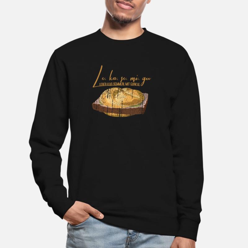 Leberkäs Semmerl avec cornichons – dialecte Sweat-shirt Unisexe