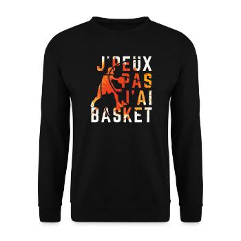I can't I have Basketball - Unisex Sweatshirt - black - Front - Alina (178cm) & Michal (187cm)