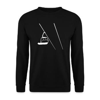 Chairlift - Unisex Sweatshirt - black - Front - Alina (178cm) & Michal (187cm)