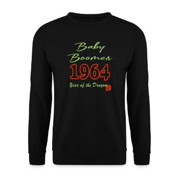 Baby Boomer 1964 - Unisex Pullover - Schwarz - Vorne - Alina (178cm) & Michal (187cm)