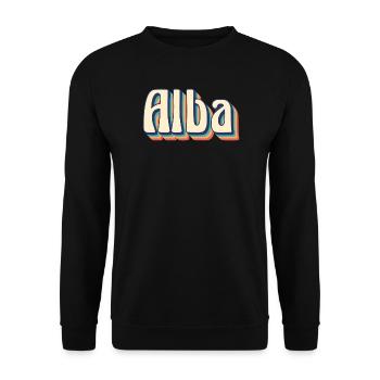 Vintage Retro Sunrise T-Shirt T-Shirt Gift Idea - Unisex Sweatshirt - black - Front - Alina (178cm) & Michal (187cm)