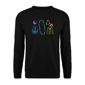 Water Skiing, Water Sports, Surfboard, Wakeboard, Surfing - Unisex Sweatshirt - black - Front - Alina (178cm) & Michal (187cm)