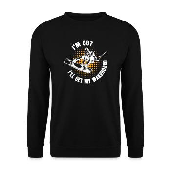 Kitesurfer Statement Wakeboard Surf Stunt - Sweat-shirt Unisexe - noir - Devant - Alina (178cm) & Michal (187cm)