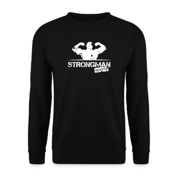 strongman sport logo team club training icon - Unisex Sweatshirt - black - Front - Alina (178cm) & Michal (187cm)