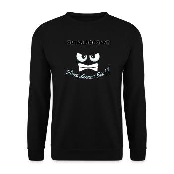 Angry Polar Bear Motif with Saying - Unisex Sweatshirt - black - Front - Alina (178cm) & Michal (187cm)