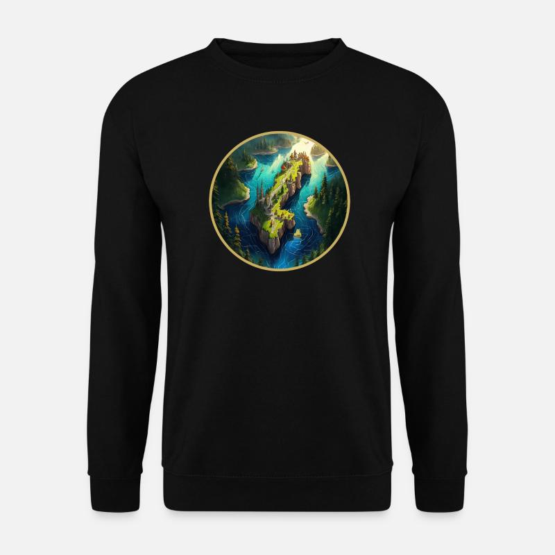 Fantasy Sweden map - Unisex Sweatshirt - black