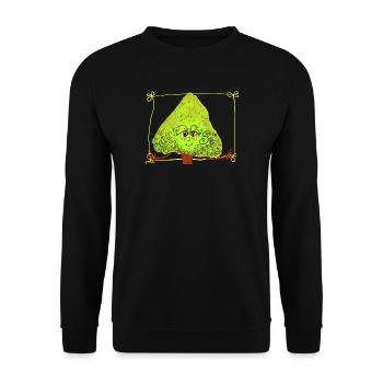 Arbre fantastique avec des paillettes - Sweat-shirt Unisexe - noir - Devant - Alina (178cm) & Michal (187cm)