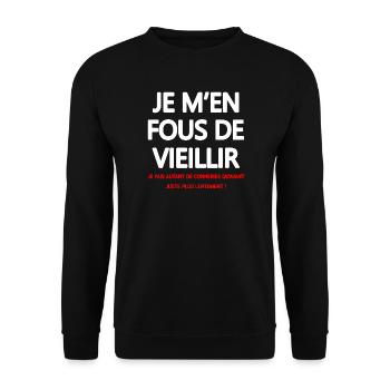Youth Vintage Humor T shirt - Unisex Sweatshirt - black - Front - Alina (178cm) & Michal (187cm)
