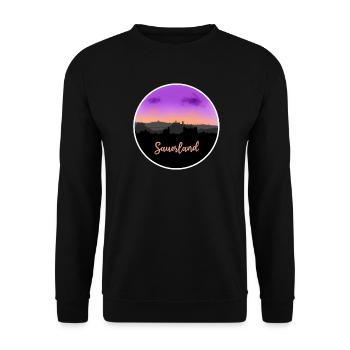 Sauerland Fineline Skyline - Unisex Sweatshirt - black - Front - Alina (178cm) & Michal (187cm)