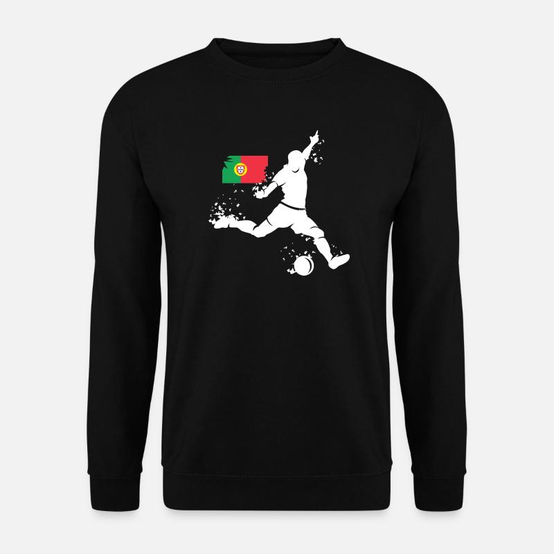 Fußball Spieler Explosion Portugal EM 2024 Symbol - Unisex Pullover - Schwarz