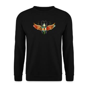 insecte scintillant coloré imaginatif avec des ailes - Sweat-shirt Unisexe - noir - Devant - Alina (178cm) & Michal (187cm)