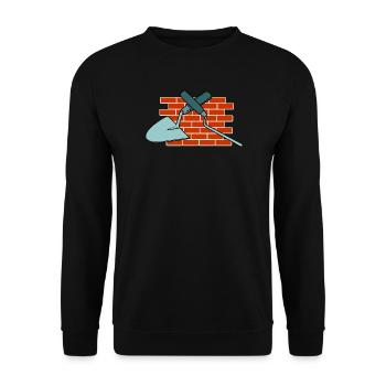 Wand Ein gemeinsamer Nagel und Kelle - Unisex Pullover - Schwarz - Vorne - Alina (178cm) & Michal (187cm)
