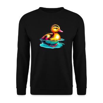 Caneton Canard Canard - Sweat-shirt Unisexe - noir - Devant - Alina (178cm) & Michal (187cm)