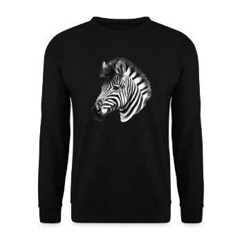 Zèbre - Sweat-shirt Unisexe - noir - Devant - Alina (178cm) & Michal (187cm)