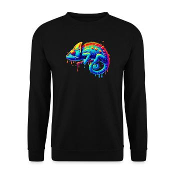 Caméléon - Sweat-shirt Unisexe - noir - Devant - Alina (178cm) & Michal (187cm)