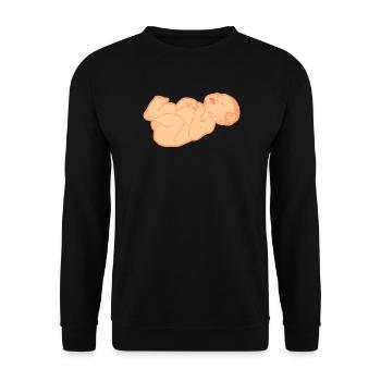 Newborn baby, fair skin tone - Unisex Sweatshirt - black - Front - Alina (178cm) & Michal (187cm)