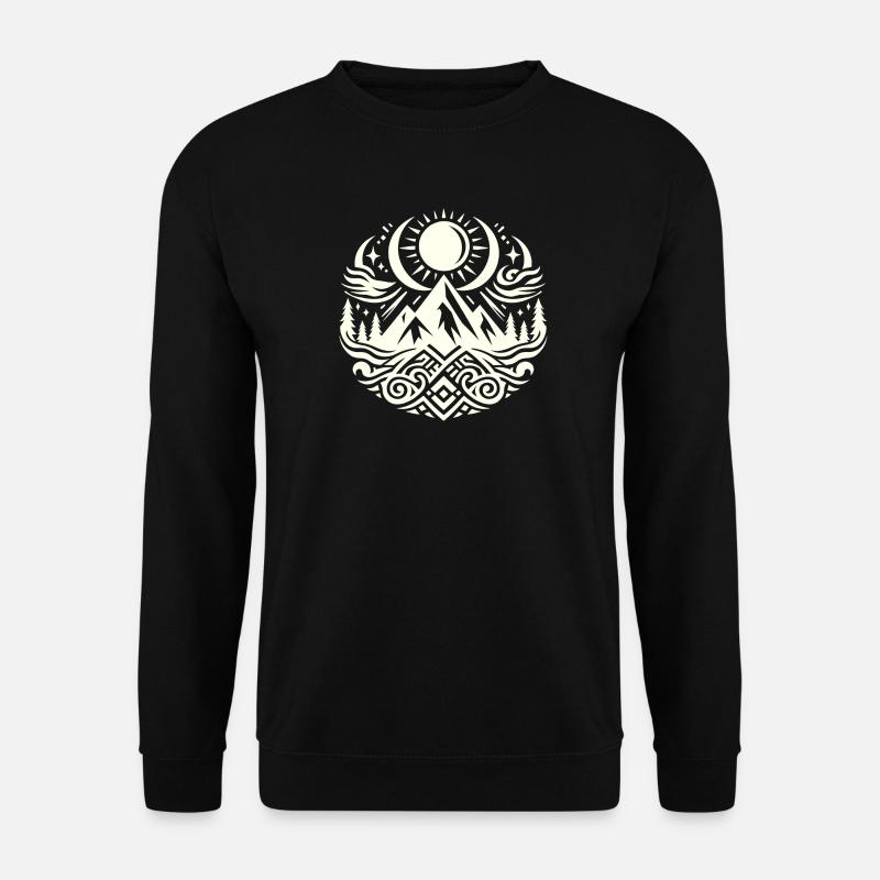 Leben in den Bergen - Unisex Pullover - Schwarz