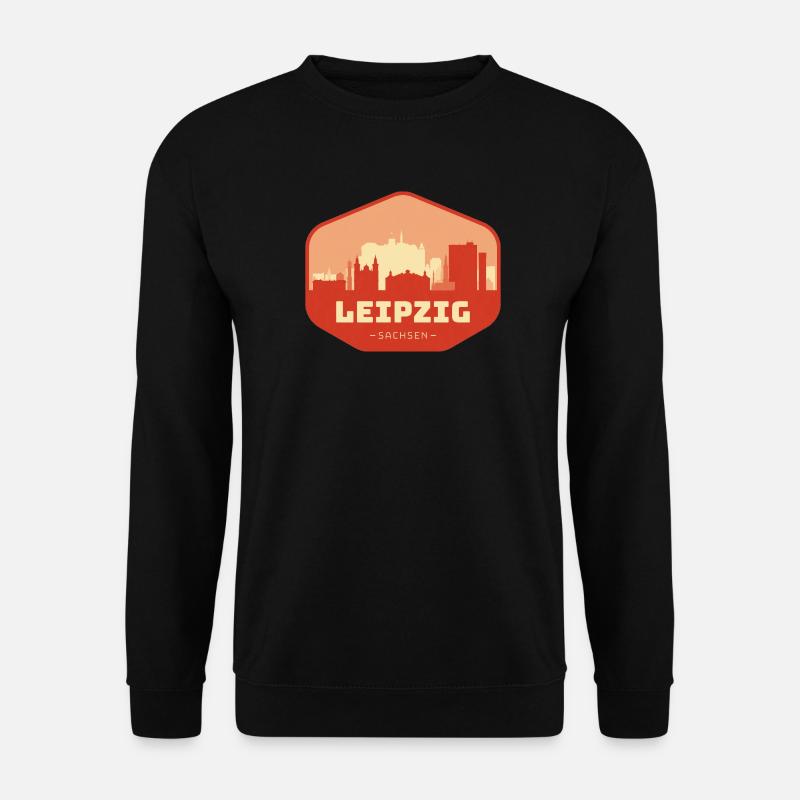Leipzig Sachsen – Skyline mit Kulturflair Beschre - Unisex Pullover - Schwarz