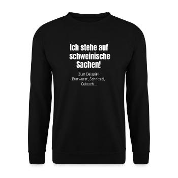 Piggy Stuff - Unisex Sweatshirt - black - Front - Alina (178cm) & Michal (187cm)