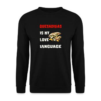 Quesadillas Is My Love Language - Unisex Sweatshirt - black - Front - Alina (178cm) & Michal (187cm)