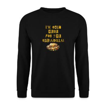 Je ne suis là que pour les quesadillas Mexique - Sweat-shirt Unisexe - noir - Devant - Alina (178cm) & Michal (187cm)