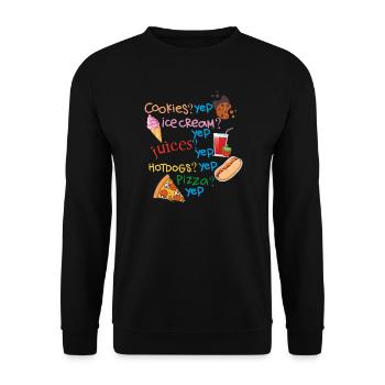 Funny sayings for birthday - Unisex Sweatshirt - black - Front - Alina (178cm) & Michal (187cm)