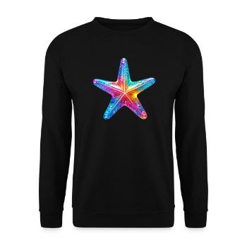 Seestern - Unisex Pullover - Schwarz - Vorne - Alina (178cm) & Michal (187cm)
