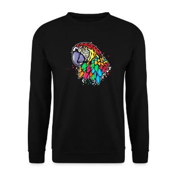 Animal, Bird, Parrot, Bird Lover, Zoo, Tropical - Unisex Sweatshirt - black - Front - Alina (178cm) & Michal (187cm)