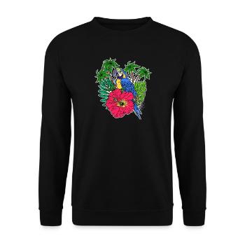 Amoureux Des Oiseaux, Animal, Animal De Compagnie, Perroquet, Oiseau, Zoo - Sweat-shirt Unisexe - noir - Devant - Alina (178cm) & Michal (187cm)