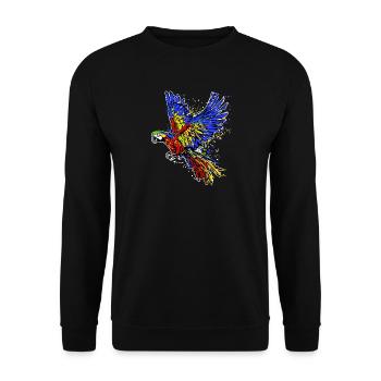 Perroquet, Amoureux Des Oiseaux, Animal, Amoureux Des Animaux, Oiseau - Sweat-shirt Unisexe - noir - Devant - Alina (178cm) & Michal (187cm)
