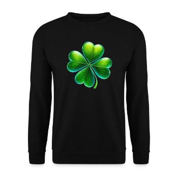 Trèfle à quatre feuilles - Sweat-shirt Unisexe - noir - Devant - Alina (178cm) & Michal (187cm)