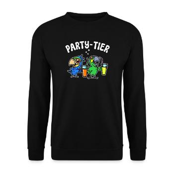 Parrot Statement Animal Lover Pet Bird - Unisex Sweatshirt - black - Front - Alina (178cm) & Michal (187cm)