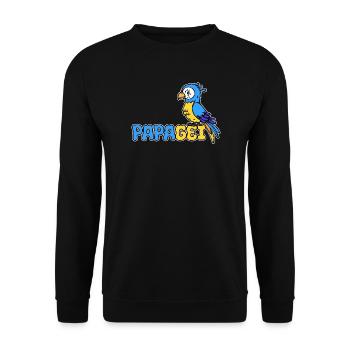Parrot Saying Animal Lover Pet Bird Zoo - Unisex Sweatshirt - black - Front - Alina (178cm) & Michal (187cm)