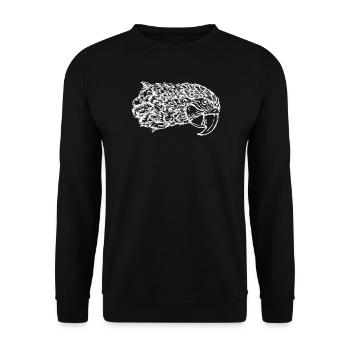Papagei Tier Vogel Zoo Afrika Tropisch Urwald - Unisex Pullover - Schwarz - Vorne - Alina (178cm) & Michal (187cm)