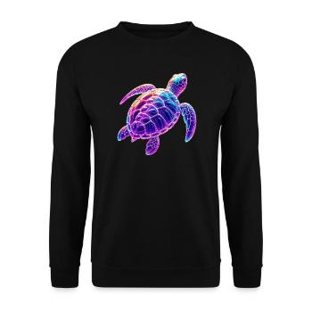 Schildkröte - Unisex Pullover - Schwarz - Vorne - Alina (178cm) & Michal (187cm)