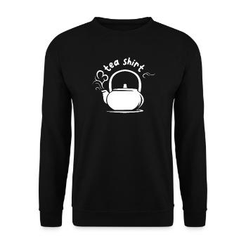 funny sayings tea pot illustration comic icon - Unisex Sweatshirt - black - Front - Alina (178cm) & Michal (187cm)