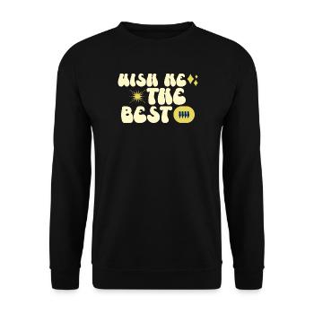 Wish me the best - Sweat-shirt Unisexe - noir - Devant - Alina (178cm) & Michal (187cm)