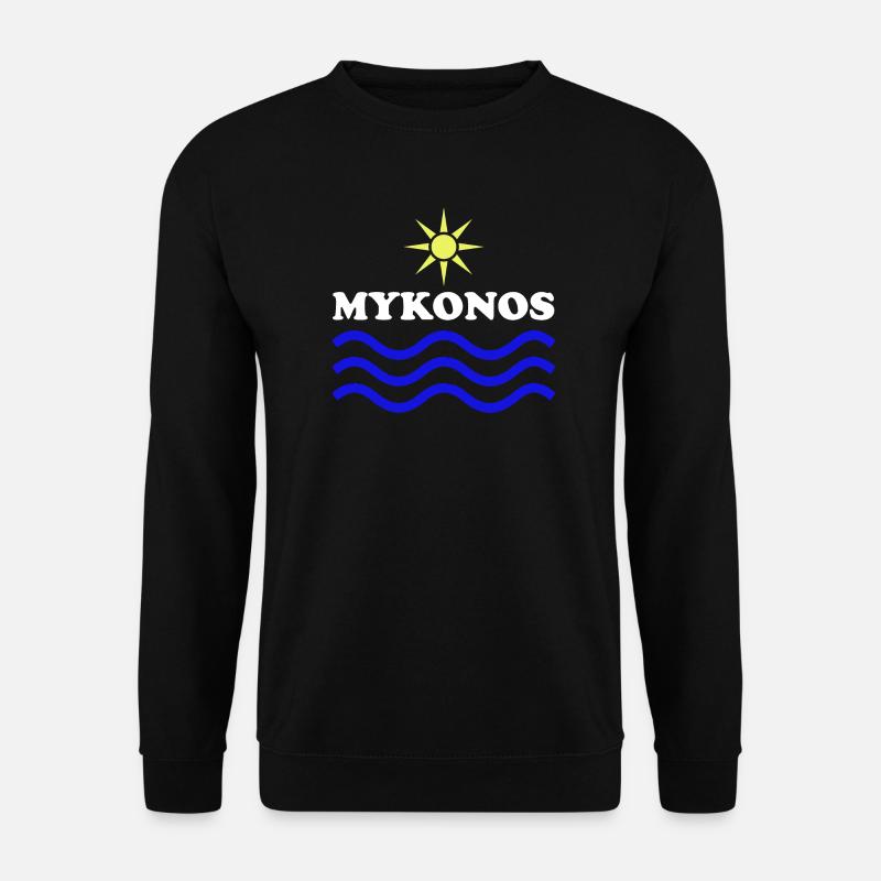 MYKONOS-GREECE Sun Water - Unisex Sweatshirt - black