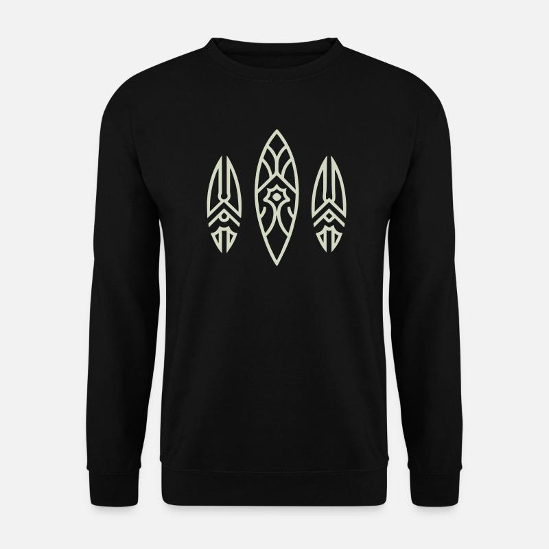 Sleek ethnic inspired tribal design - Unisex Sweatshirt - black