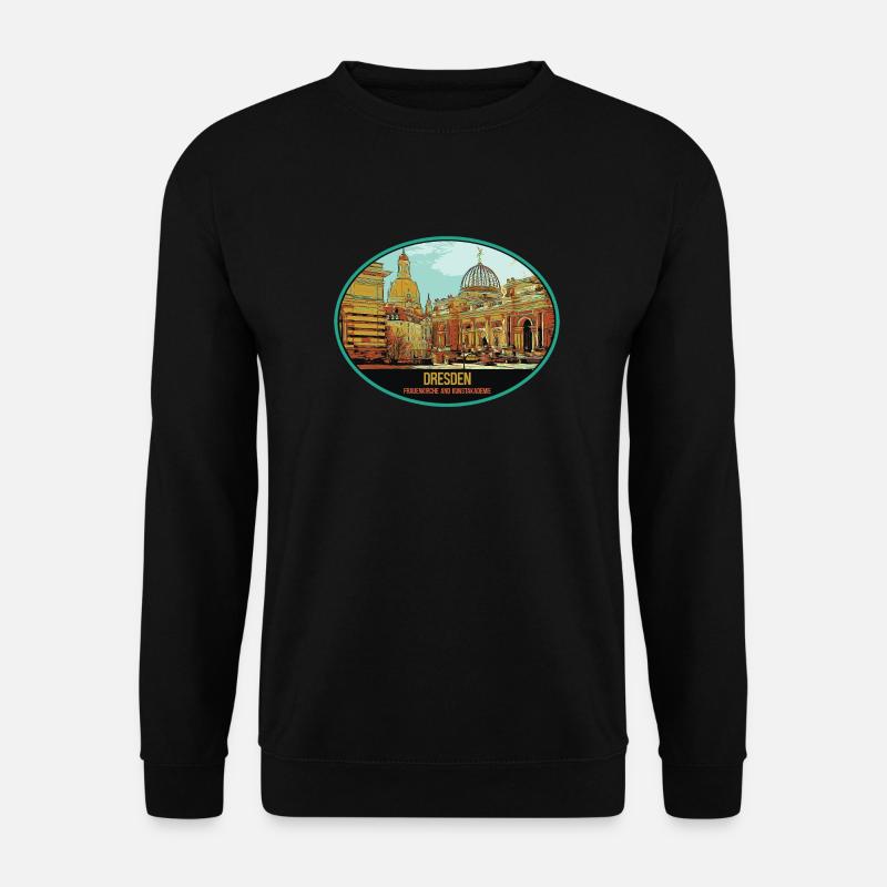 Historisches Dresden: Faszinierender zentraler Charme - Unisex Pullover - Schwarz