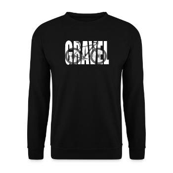 Gravel Bike - Unisex Sweatshirt - black - Front - Alina (178cm) & Michal (187cm)