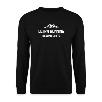 Ultra Running - Beyond Limits - Unisex Sweatshirt - black - Front - Alina (178cm) & Michal (187cm)