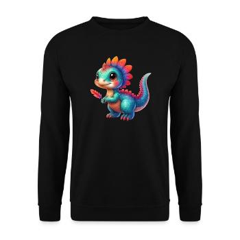 Dinosaurier - Unisex Pullover - Schwarz - Vorne - Alina (178cm) & Michal (187cm)