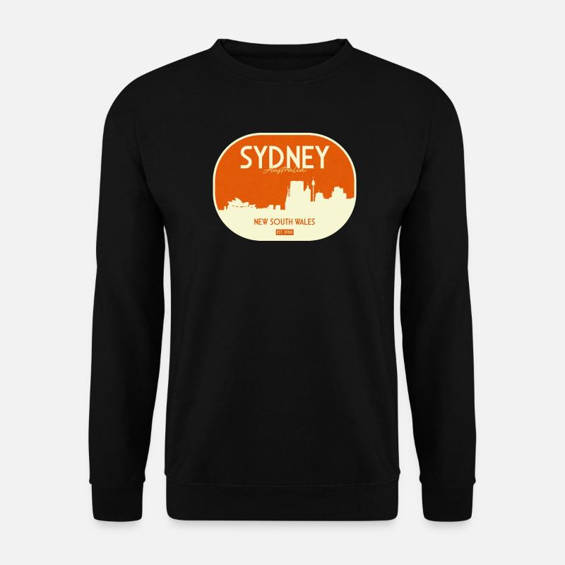 Sydney Skyline Retro Badge - Unisex Sweatshirt - black