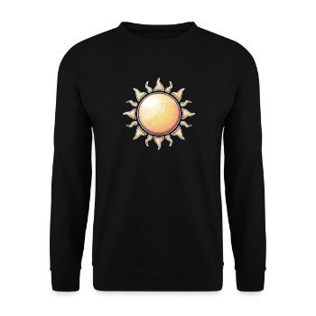 Strahlender Sonnenschliff Natur Design - Unisex Pullover - Schwarz - Vorne - Alina (178cm) & Michal (187cm)