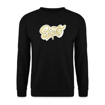 Conception de typographie Sweet Script - Sweat-shirt Unisexe - noir - Devant - Alina (178cm) & Michal (187cm)