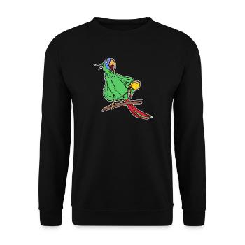 Parrot, Bird, Animal, Pet, Tropical, Zoo Animals - Unisex Sweatshirt - black - Front - Alina (178cm) & Michal (187cm)