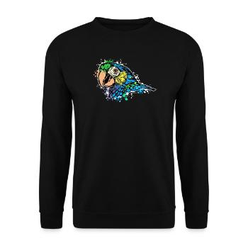 Parrot, Bird, Animal, Zoo, Bird Lover, Africa - Unisex Sweatshirt - black - Front - Alina (178cm) & Michal (187cm)