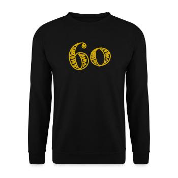 HAPPY BIRTHDAY. HAPPY BIRTHDAY. ANNIVERSARY. - Unisex Sweatshirt - black - Front - Alina (178cm) & Michal (187cm)